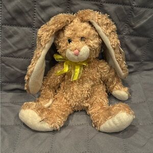 Ty Beanie Babies HARRISON 2004 Fuzzy Brown BUNNY RABBIT 8" Long MWMT